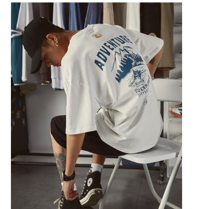 Plus Size Short-sleeved T-shirt Men's Summer New Loose Teen