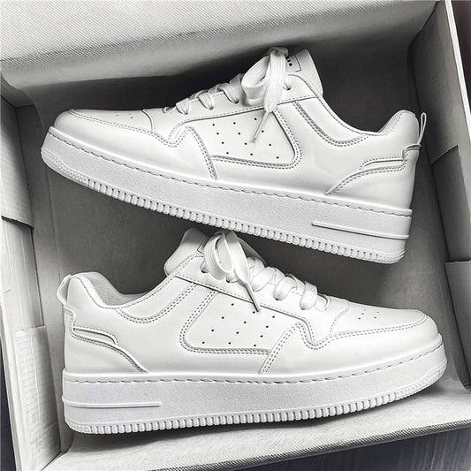 Leather Breathable Teen Trend All-matching Sneakers