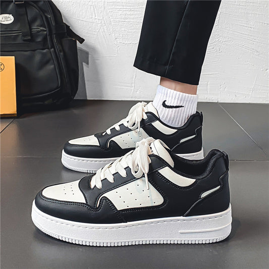 Leather Breathable Teen Trend All-matching Sneakers