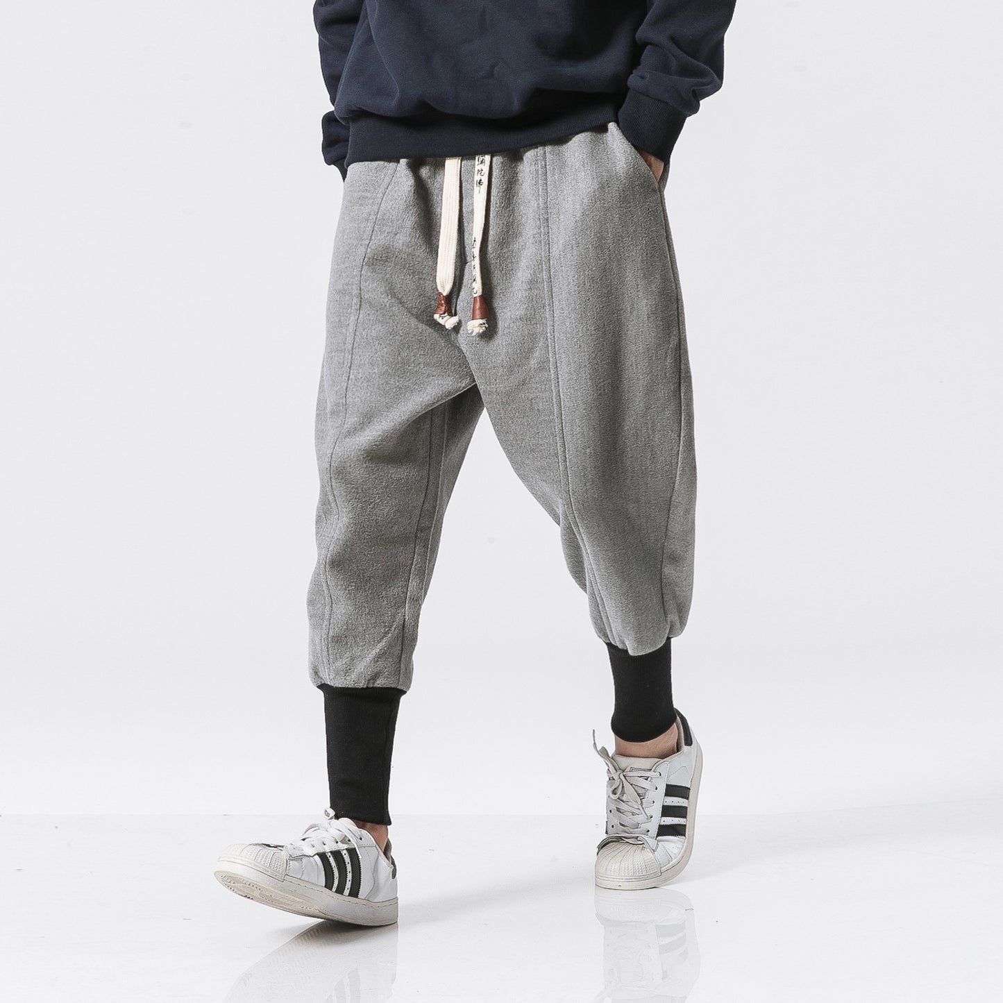 Fashion Loose Feet Teen Harem Casual Pants - Elastic