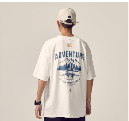 Plus Size Short-sleeved T-shirt Men's Summer New Loose Teen
